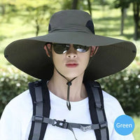 Large Brim Polyester Sun Hat UV Protection Breathable Mesh Cap Foldable Men and Women Outdoor Fishing Hiking Beach Caps - Buy online at  Vibe In Cart.