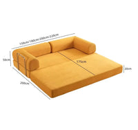 Italian Compressed Sofa Minimalist Retro Corduroy Sofa Bed Lounge Modular Couch Foldable Washable Customizable for Living Room - Buy online at  Vibe In Cart.