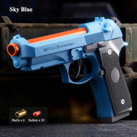 2011/M92 Tactical Shell Ejceting Toy Gun Continuous Firing EVA Soft Bullet Outdoor CS Shooting Pistol Children's Birthday Gift - Buy online at  Vibe In Cart.