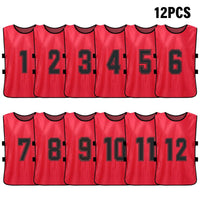 Numbered Soccer Pinnies for Adults and Youth, 6 or 2 Pack
