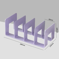 Medium Four-Tier Plastic Book Storage Rack for Office