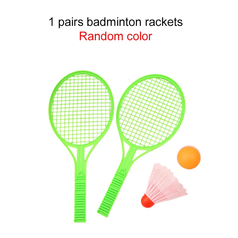 Children Mini Badminton Tennis Racket with Two Balls Plastic Parent-child Physical Exercise Baby Ball Games Summer Gifts TMZ - Buy online at  Vibe In Cart.