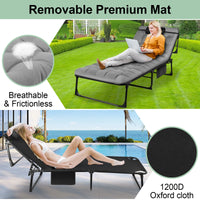 Portable Folding Camping Cot - 3-Position Adjustable Reclining Lounge Chair with Pillow, Outdoor Sleeping Bed (68cm Wide) - Buy online at  Vibe In Cart.