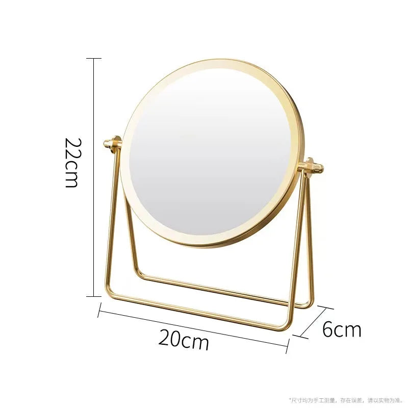360 Degrees Rotate Iron Desktop Mirror Texture Ladies Makeup Mirror Creative Iron Mirror Strong Sense Of Style - Buy online at  Vibe In Cart.