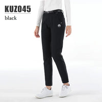Women's Winter Fleece Golf Pants Thicken Windproof Slim Full Length