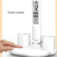 LED Desk Lamp USB Dimmable Touch Foldable Table Lamp with Calendar Temperature Clock Night Light for Study Reading Lamp - Buy online at  Vibe In Cart.