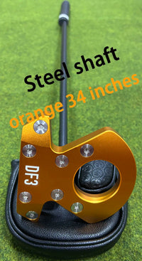 Right-Handed Golf Putter with Steel Shaft, 33-36 Inches, Black White