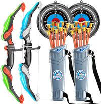 Kids Bow and Arrow Set, LED Light Up Archery Toys Set for Kids Ages 4-8 8-12, with 10 Suction Cup Arrows, Target & Quiver, Boys - Buy online at  Vibe In Cart.