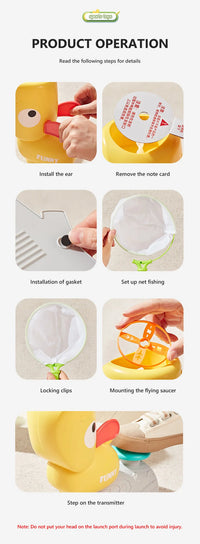 Air Discs Launcher Childern Toys Indoor Outdoor Games Soaring Machine Flying Disc Saucer Foot Launcher Kids Jump Spoorts Toy