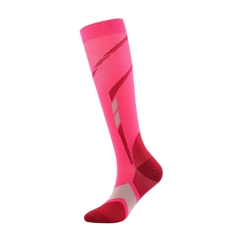 Men's Compression Crew Sports Socks with Nylon Blend