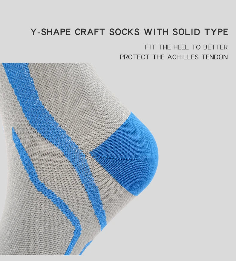 Men's Compression Crew Sports Socks with Nylon Blend