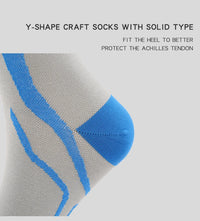 Men's Compression Crew Sports Socks with Nylon Blend