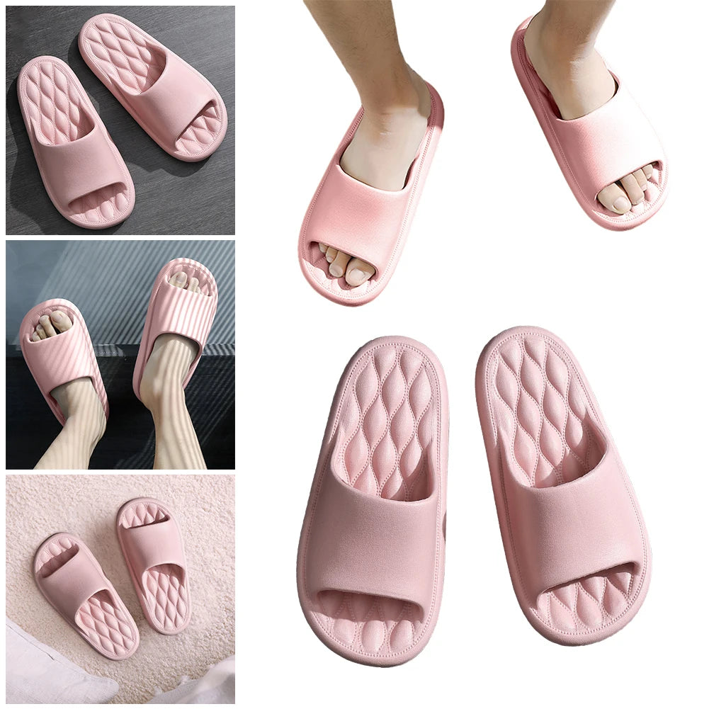 Summer Flip Flops Solid Color Thick Platform Slippers Non Slip Summer Cloud Slides EVA Indoor Home Sandals for Men Women - Buy online at  Vibe In Cart.