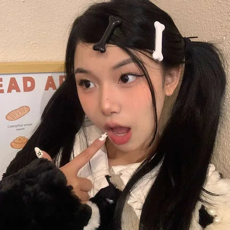 White Bone Hair Clip Cute Cartoon Bobby Pin Girl Fashion Dog Bones Decoration Small Hairpins Barrettes Y2K Accessories Wholesale - Buy online at  Vibe In Cart.