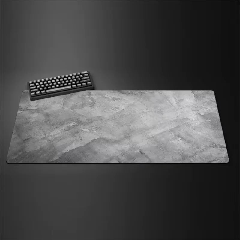 XXL Gray Rubber Mouse Pad With Stitched Edges For Gaming