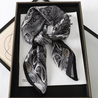 Women's 70x70cm Square Silk Scarf Shawl Headband