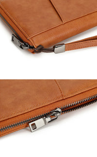 Multifunctional Travel Passport Wallet with RFID Protection in Microfiber Leather