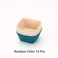 12pcs/Set Silicone Cake Mold Round Shaped Muffin Cupcake Baking Molds Kitchen Cooking Bakeware Maker DIY Cake Decorating Tools - Buy online at  Vibe In Cart.