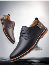 Men's Casual Business Leather Shoes Men Fashion Lace-up Derby Shoe Mens Light Comfortable Outdoor Driving Flats - Buy online at  Vibe In Cart.