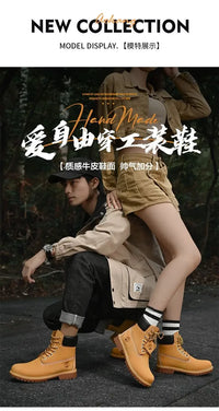 Mens Walking Shoes Fashion Outdoor Sports Leisure High Top BootsBoots Men High Top Boots High Quality Women Leather Shoes - Buy online at  Vibe In Cart.