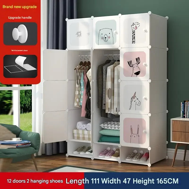 Modern Wooden Wardrobe with Shelves for Jewelry and Makeup