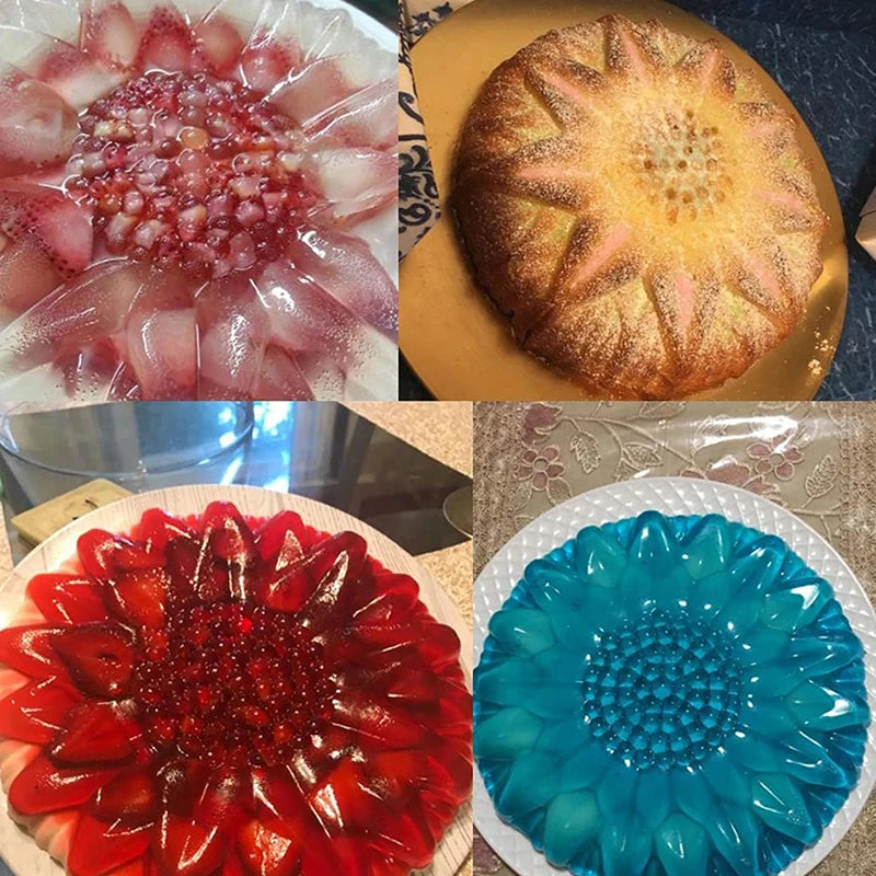 Sunflower Silicone Mold Cake Flower Pan 10Inch Cake Bakeware Baking Tools Round Bread Loaf Pizza Toast With Anti-scalding Handle - Buy online at  Vibe In Cart.
