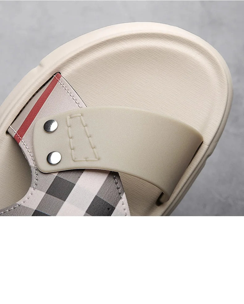 Sandals Men's 2025 New Summer Casual Beach Shoes Indoor and Outdoor Wear Two-Wear Lightweight One-Line Sandals - Buy online at  Vibe In Cart.