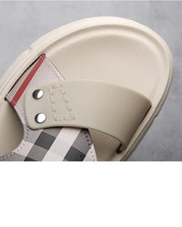 Sandals Men's 2025 New Summer Casual Beach Shoes Indoor and Outdoor Wear Two-Wear Lightweight One-Line Sandals - Buy online at  Vibe In Cart.