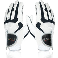 Golf Glove for Men and Women, Left or Right Hand, Blue and White Fabric, 1 Piece