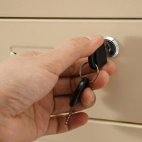 Lockable Rolling Metal File Cabinet| 6-Drawer Home Office Document Storage Container with Wheels| Off-white/Green/Yellow - Buy online at  Vibe In Cart.