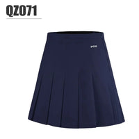 Women's High Waist Pleated A-Line Skort in Cotton Polyester with Inner Shorts