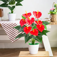 53cm Artificial Monstera Leaves Home Plastic Palm Fronds Fake Anthurium Greenery Tree Big Herb Plant For Garden Outdoor Decor - Buy online at  Vibe In Cart.