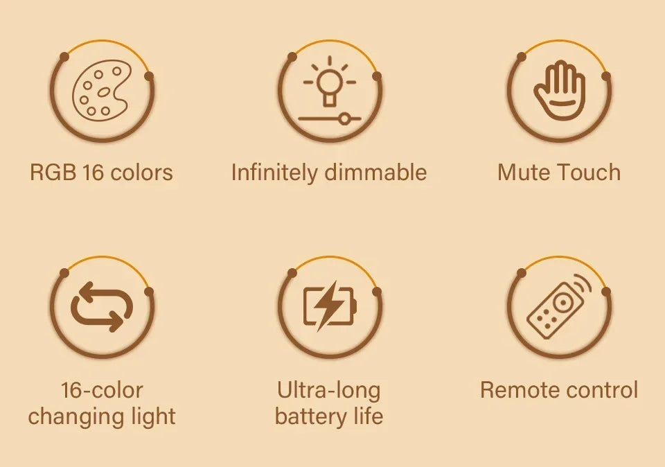 Rechargeable Led Night Light with Remote Control Touch Switch Table Lamp for Reading Bedroom White RGB Color Dimmable Portable - Buy online at  Vibe In Cart.