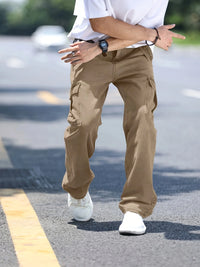 Men's multi pocket denim work pants straight leg denim pants - Buy online at  Vibe In Cart.