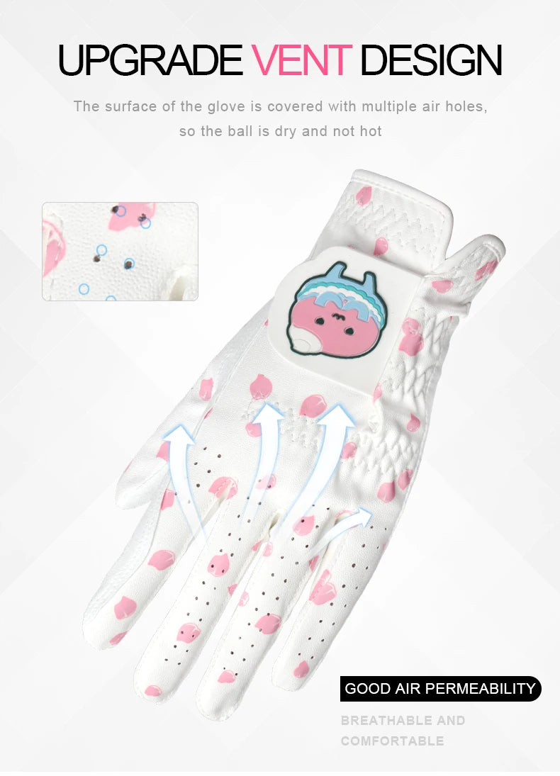Korean and Japanese Golf Gloves Cartoon Tree Leaf Women's Microfiber Wear Resistant Sports Golf Gloves Non-slip and Breathable - Buy online at  Vibe In Cart.