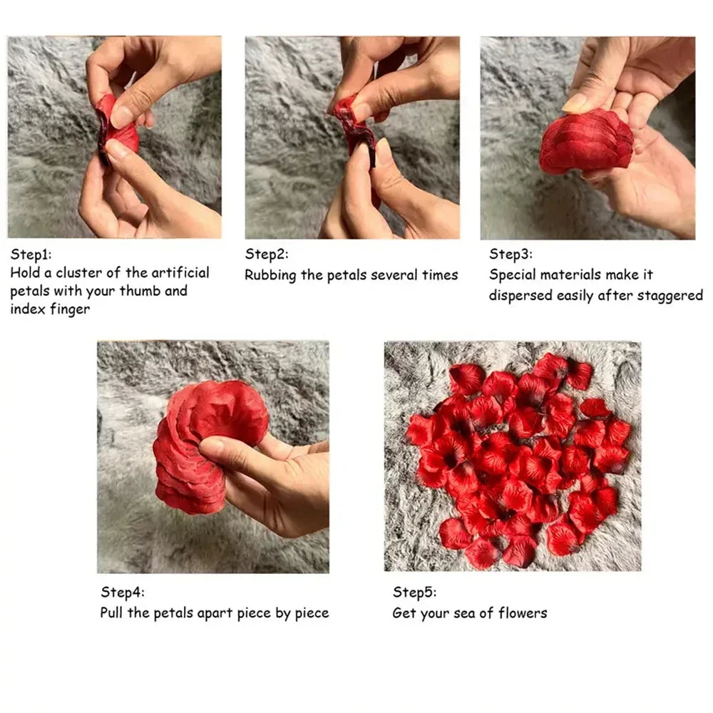 100-10000Pcs Top Colorful Artificial Fake Rose Petals Red White Gold Roses Petal Flowers Romantic Wedding Party Valentine Decor - Buy online at  Vibe In Cart.