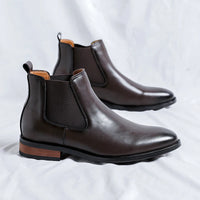 Genuine Leather Classic Men High Top Chelsea Ankle Boots High Quality Mens Casual Dress Business Shoes Comfy OutdoorBasic Boots - Buy online at  Vibe In Cart.