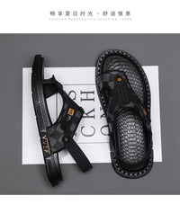 Men's Casual Flip-Flop Sandals with Microfiber Upper and PVC Outsole