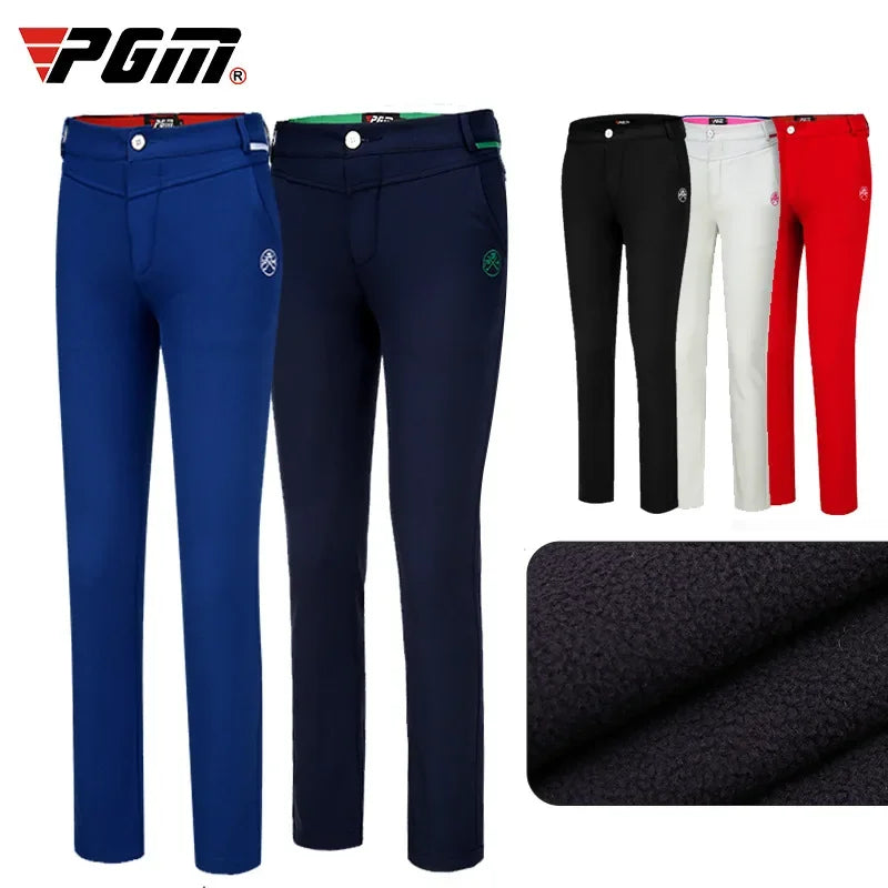 Women's Full Length Waterproof Golf Pants with High Elasticity and Warm Fleece