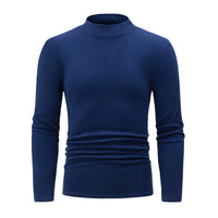 1/2piece Autumn And Winter Men's Semi High Neck Fashionable Base Long Sleeved Top Solid Color Casual Sports Fitness Warm T-shirt - Buy online at  Vibe In Cart.