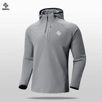 Unisex Hooded Long Sleeve Polyester Elastane Knit Shirt for Winter Sports