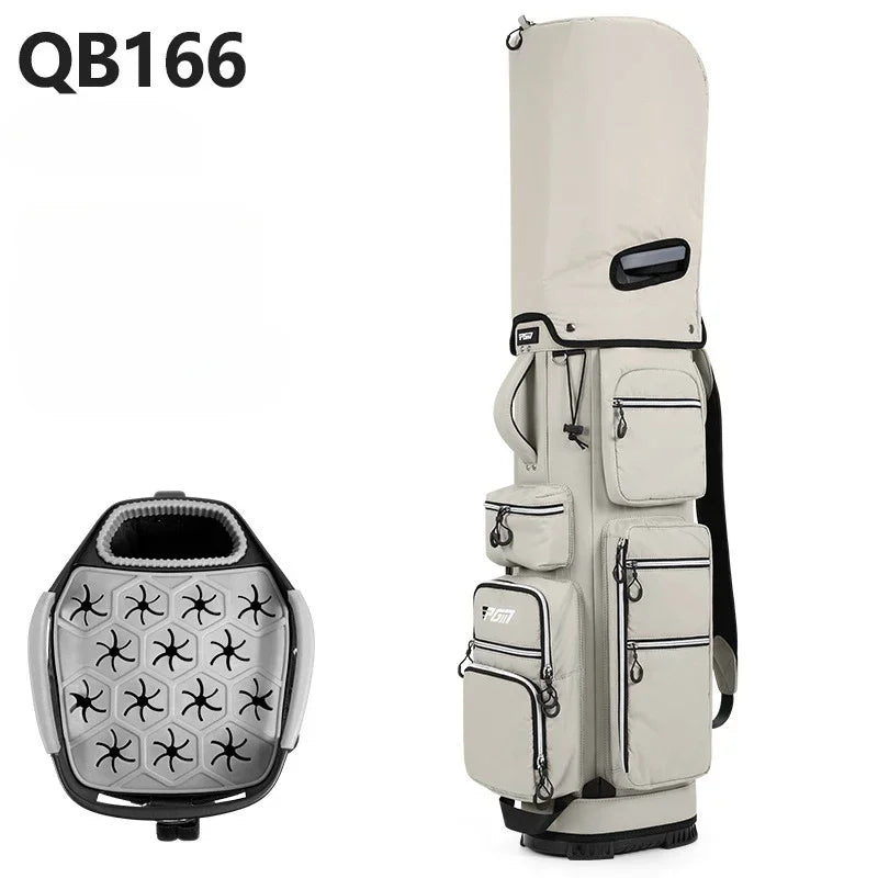 Travel Golf Bag with Fixed Club Holder, Nylon Material