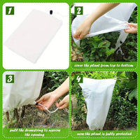 1/3Pcs Plant Covers Freeze Protection Non-woven Fabric Frost Cloth Plants Jacket Drawstring Tree Cover for Outdoor Plants - Buy online at  Vibe In Cart.