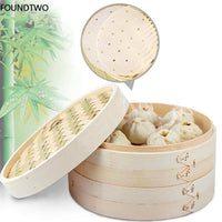 10/15/20cm Cooking Bamboo Steamer Dumpling Food Steamer with Lid Cookware Steam Pot Kitchen Cooking Tools - Buy online at  Vibe In Cart.