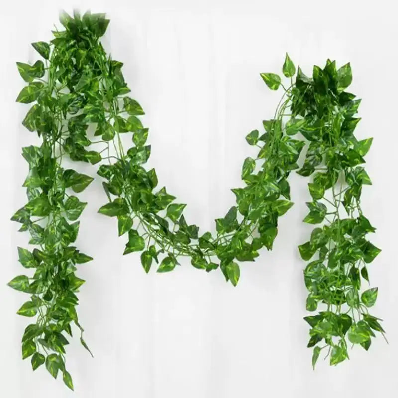 2.1M Green Ivy Leaf Hanging Vine Artificial Garland Silk Wall Plant Home Garden Decoration Wedding Party DIY Fake Wreath Leaves - Buy online at  Vibe In Cart.