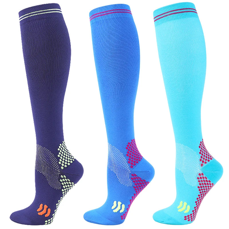 Knee-High Unisex Compression Socks for Varicose Veins 20-30 mmHg for Running and Cycling