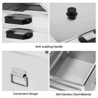 Open Chinese Rice Noodle Roll Food Steamer with Extra Tray Stainless Steel Square Tier/Layer Cooking Cuisine Guangdong Cookware - Buy online at  Vibe In Cart.