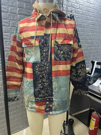 Men's Hooded Winter Jacket, Long-Sleeved, Loose-Fitting, Single Breasted