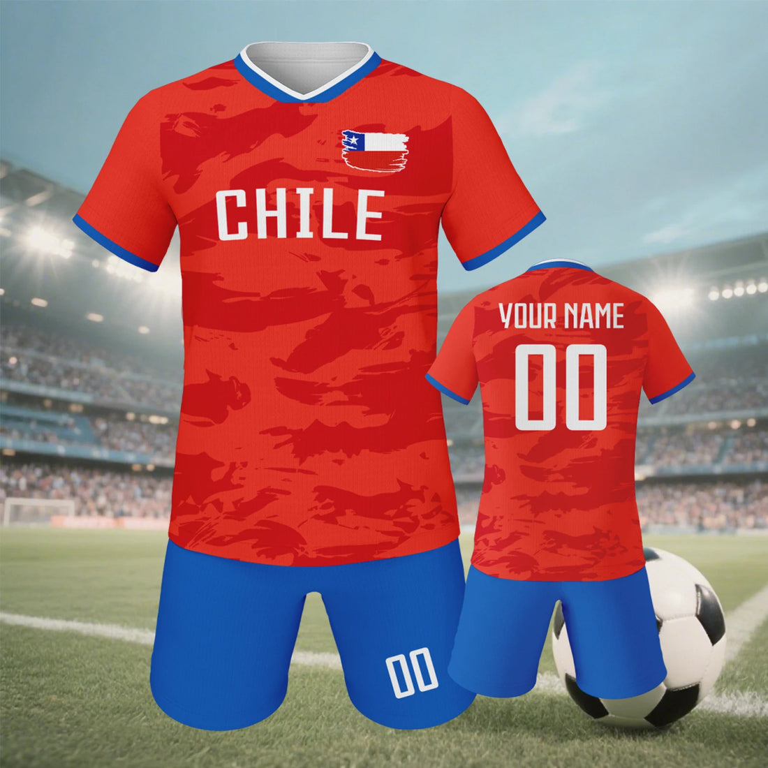 Custom Chile Soccer Jerseys for Kids Personalized Soccer Uniforms with Name Number Football Shirts Shorts Set for Boys Girls - Buy online at  Vibe In Cart.