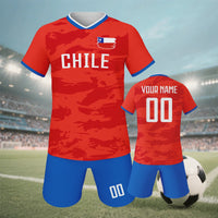Custom Chile Soccer Jerseys for Kids Personalized Soccer Uniforms with Name Number Football Shirts Shorts Set for Boys Girls - Buy online at  Vibe In Cart.
